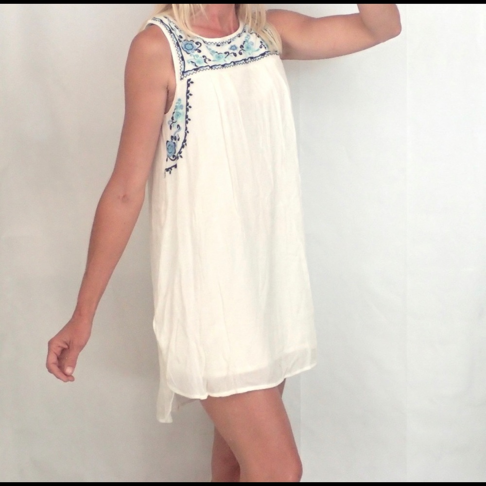 True Craft Folly Beach Fun Shift Crinkle Dress
